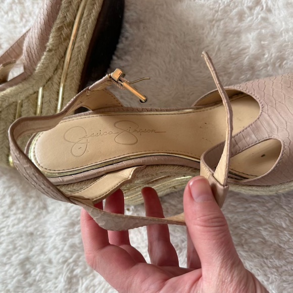 DIANE von FURSTENBERG ALARA Natural Leather Designer Platform Sandal Size 8 - Picture 8 of 15